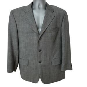 Vintage S. Cohen Jay Blazer Gray Sport Coat Preppy Jacket Wool Cashmere Mens 42S